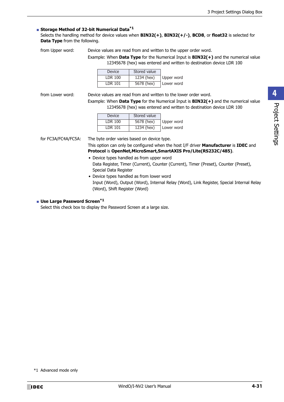 Project set tings | IDEC High Performance Series User Manual | Page 217 / 1448