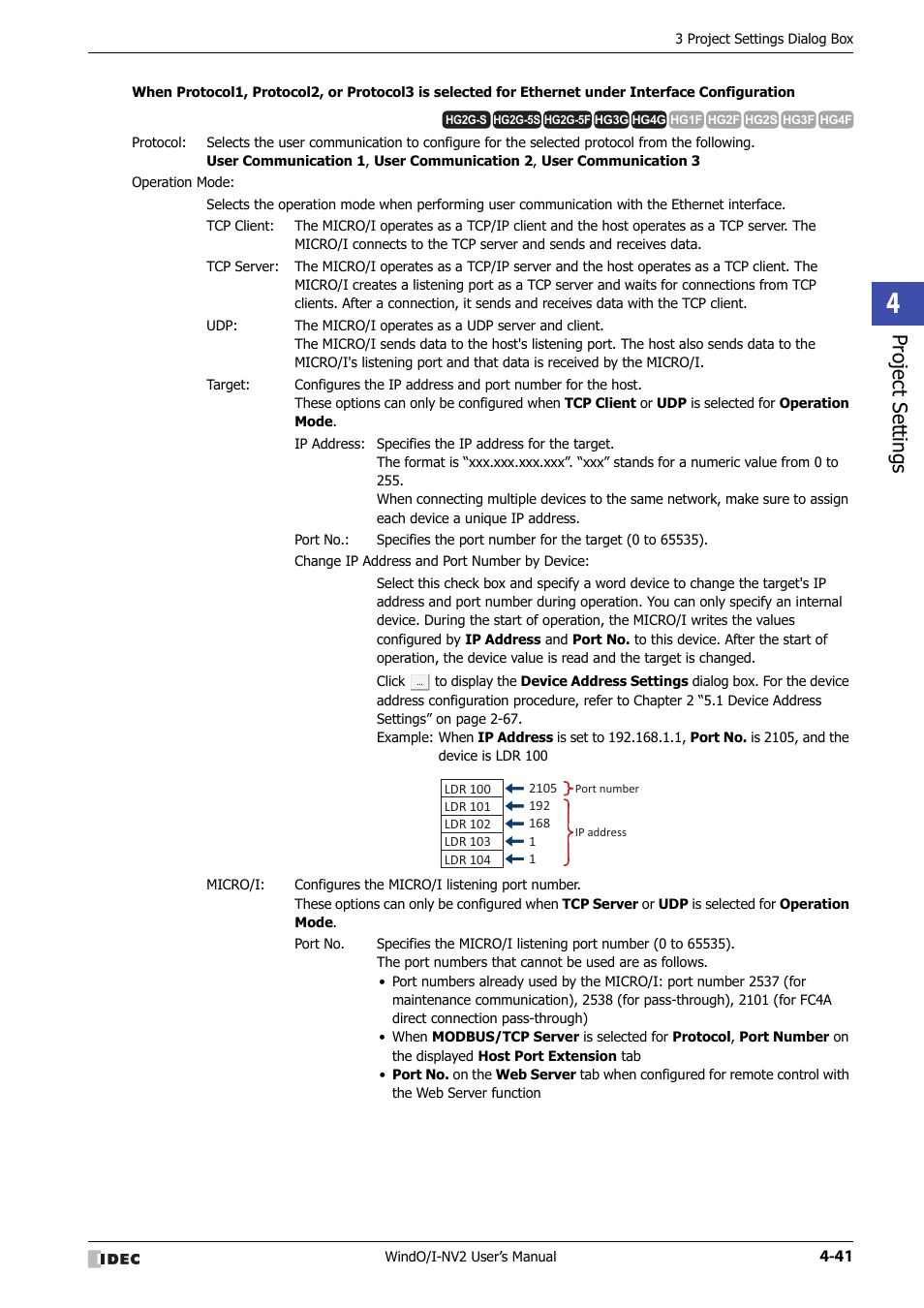 Project set tings | IDEC High Performance Series User Manual | Page 227 / 1448