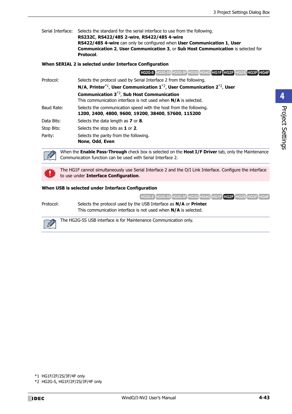 Project set tings | IDEC High Performance Series User Manual | Page 229 / 1448