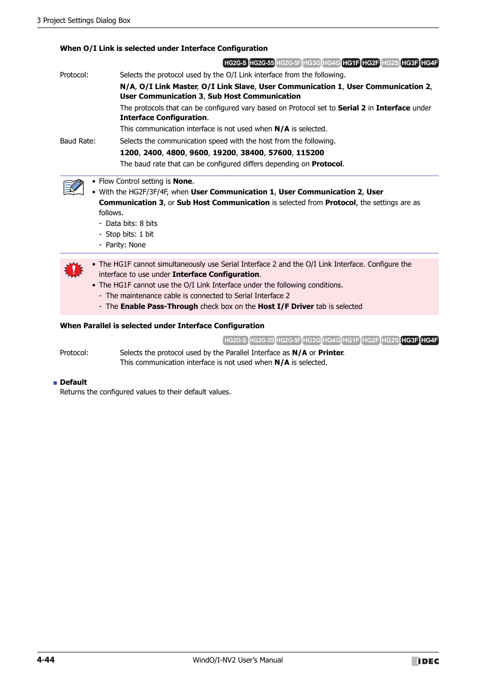 IDEC High Performance Series User Manual | Page 230 / 1448