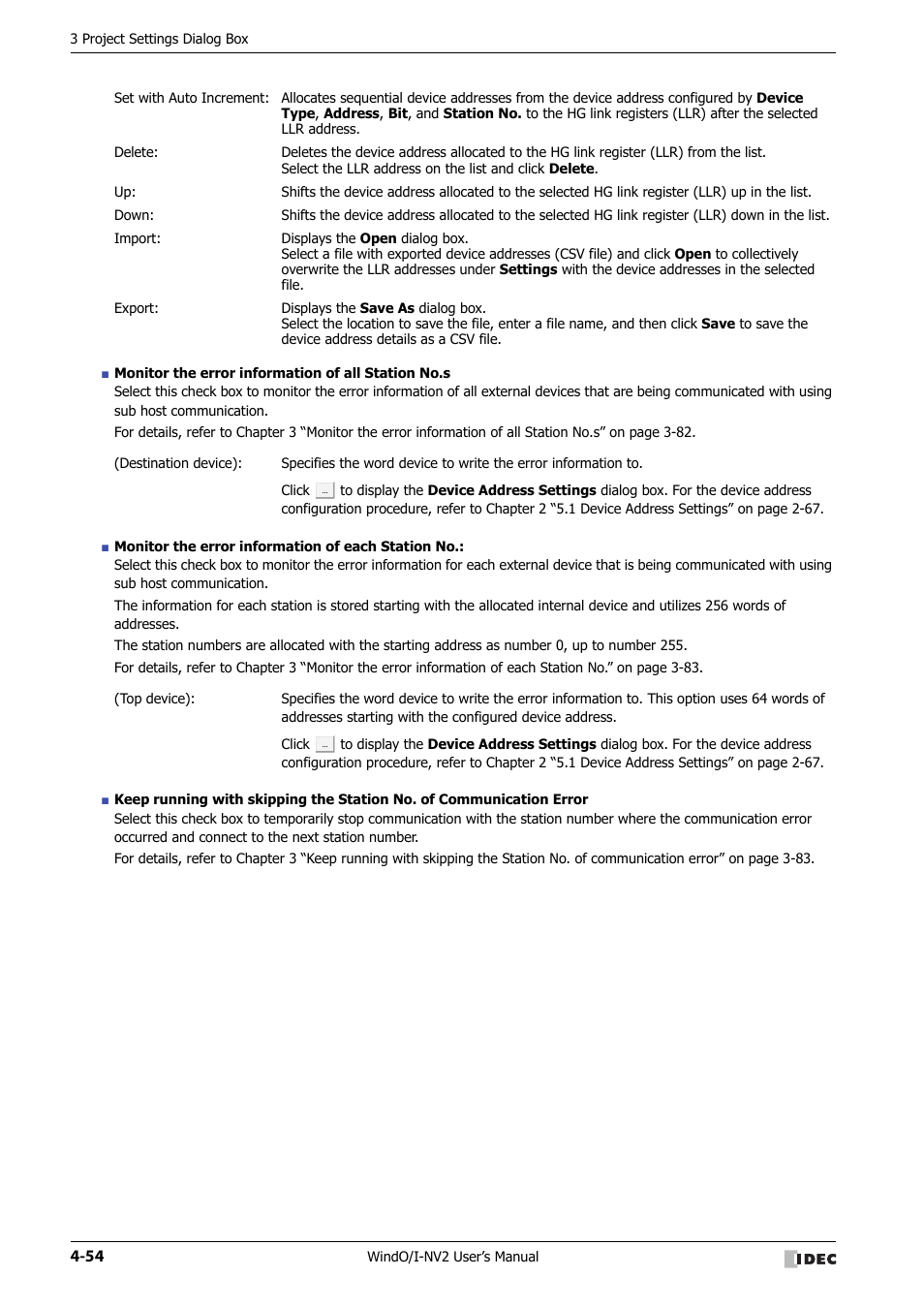 IDEC High Performance Series User Manual | Page 240 / 1448