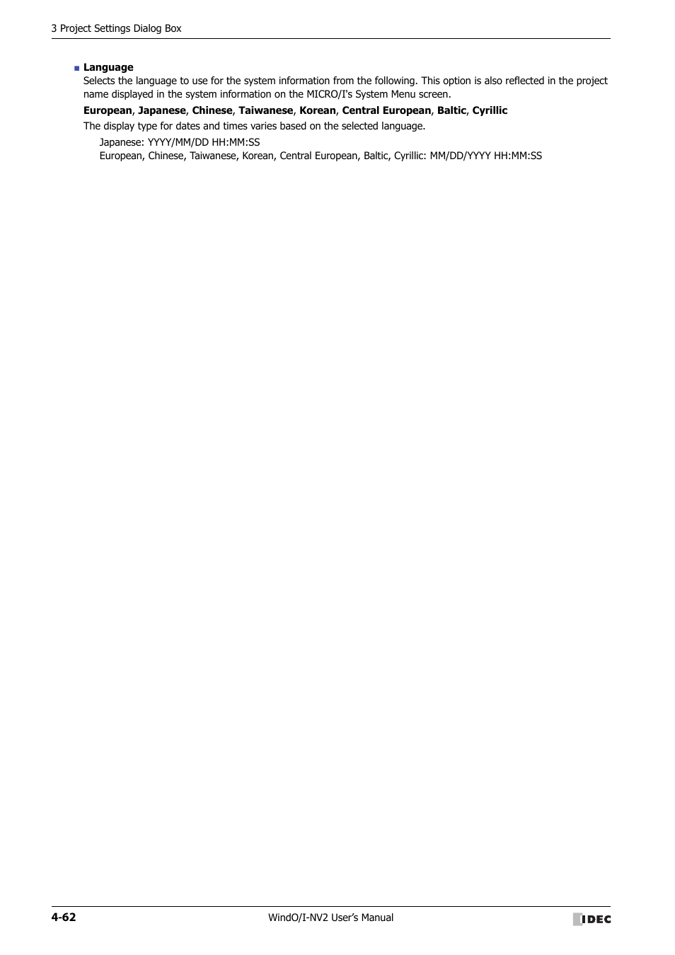 IDEC High Performance Series User Manual | Page 248 / 1448
