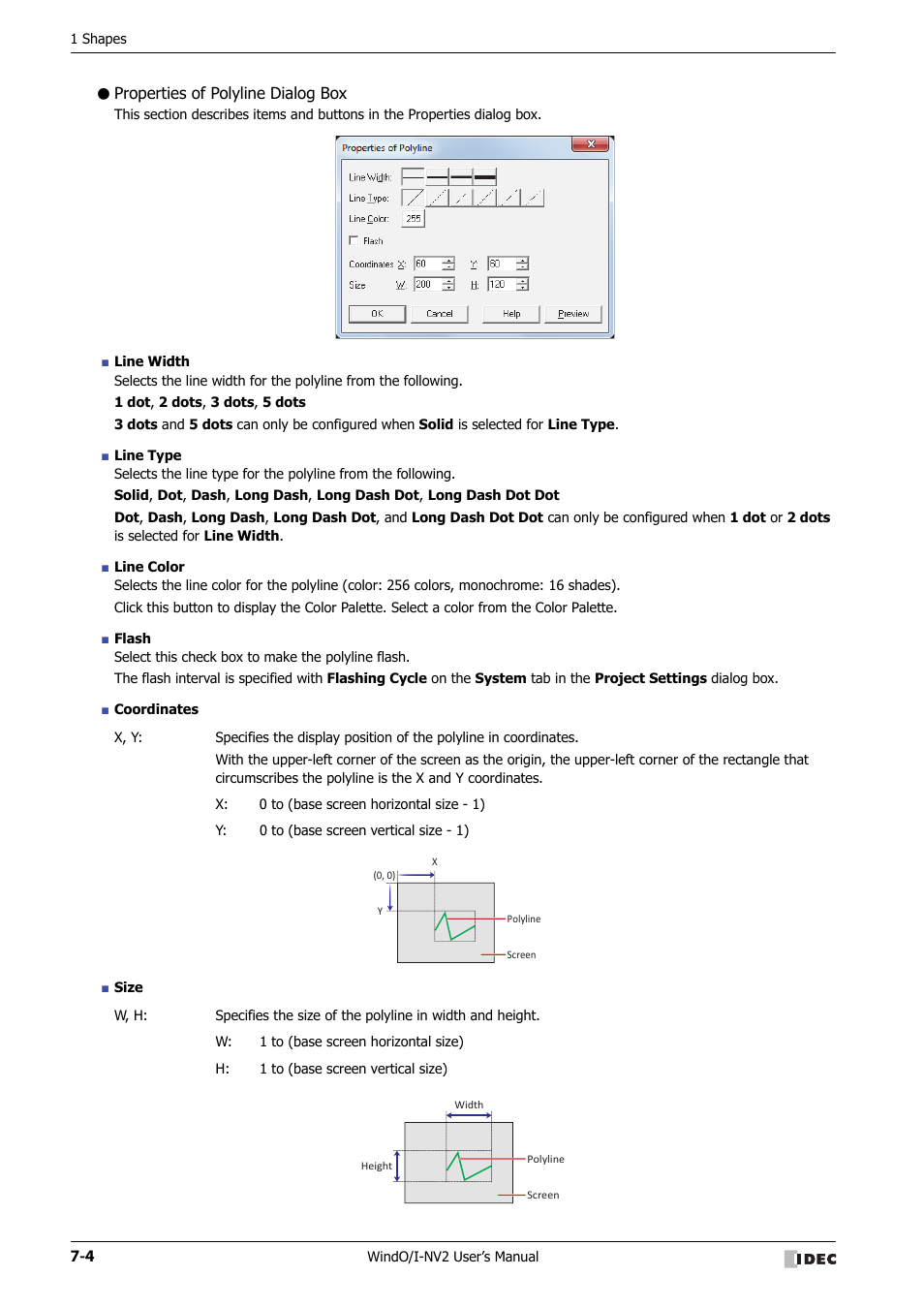 Properties of polyline dialog box | IDEC High Performance Series User Manual | Page 298 / 1448