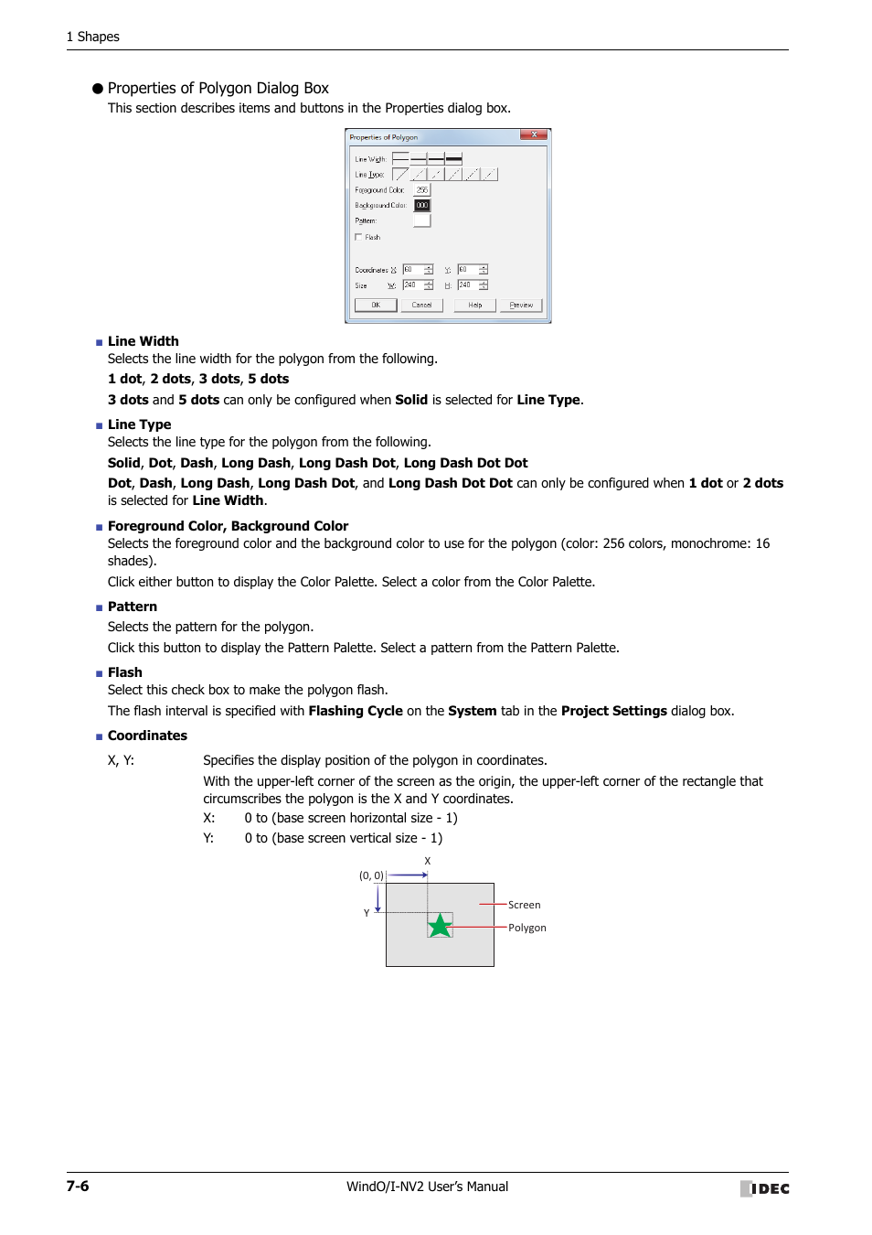 Properties of polygon dialog box | IDEC High Performance Series User Manual | Page 300 / 1448