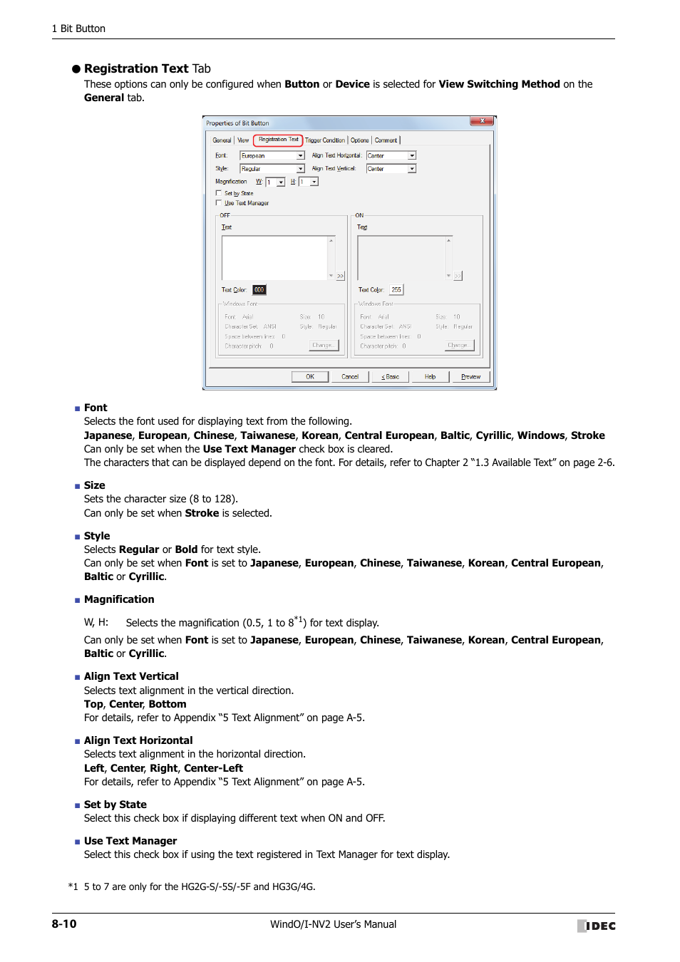 Registration text tab | IDEC High Performance Series User Manual | Page 334 / 1448