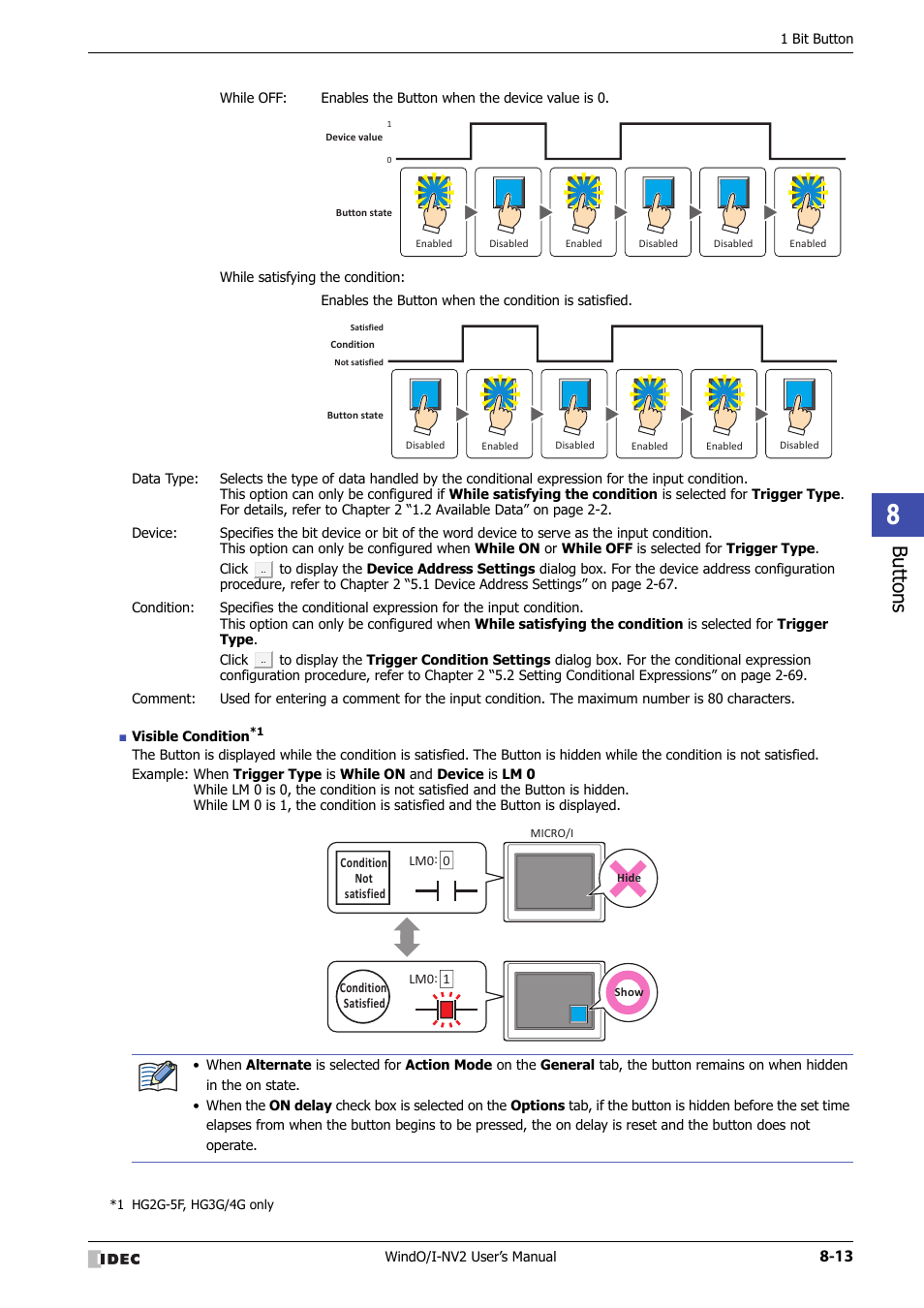 Bu tton s | IDEC High Performance Series User Manual | Page 337 / 1448