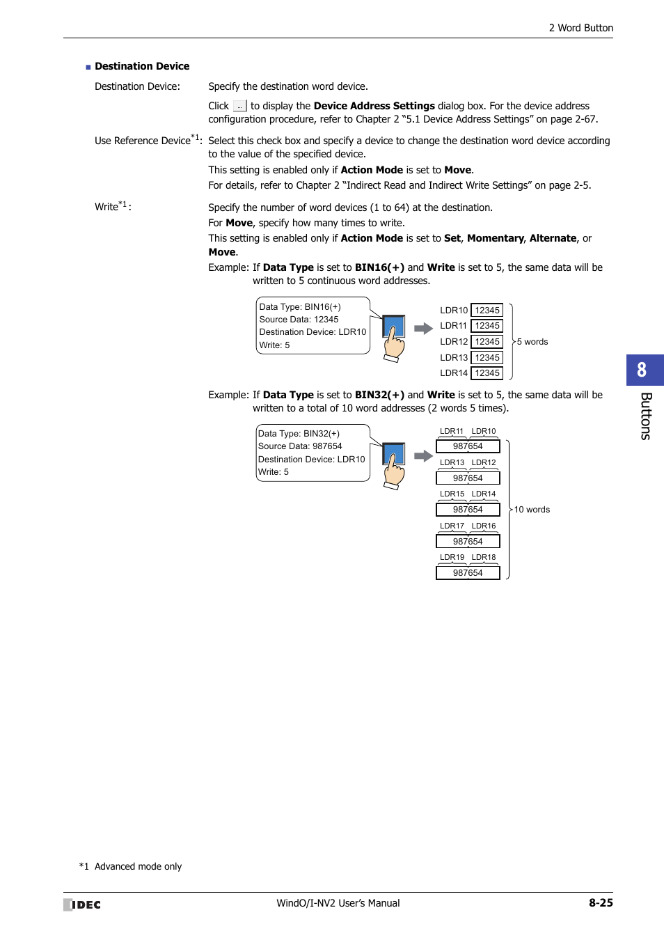 Bu tton s | IDEC High Performance Series User Manual | Page 349 / 1448