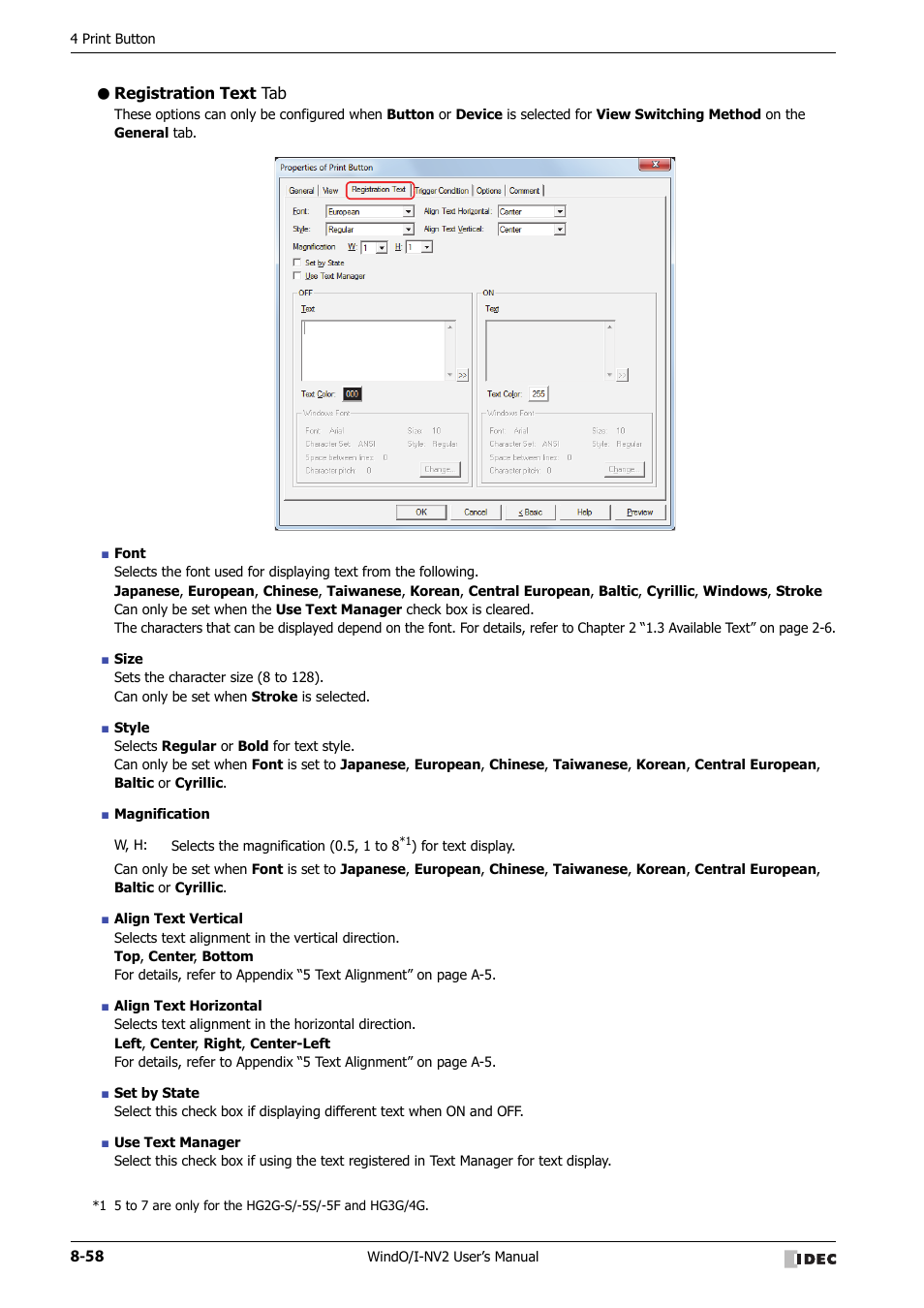 Registration text tab | IDEC High Performance Series User Manual | Page 382 / 1448