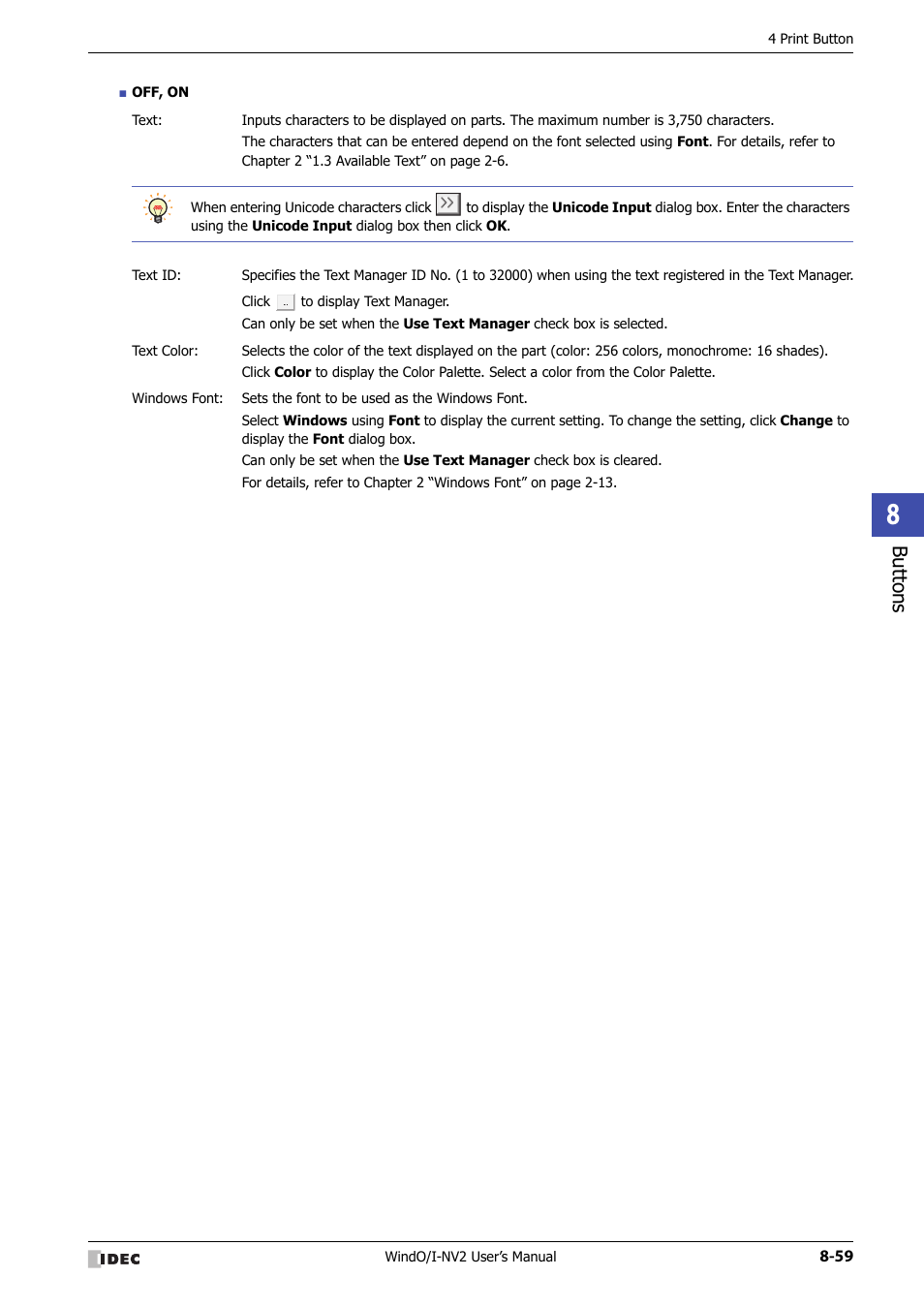 Bu tton s | IDEC High Performance Series User Manual | Page 383 / 1448