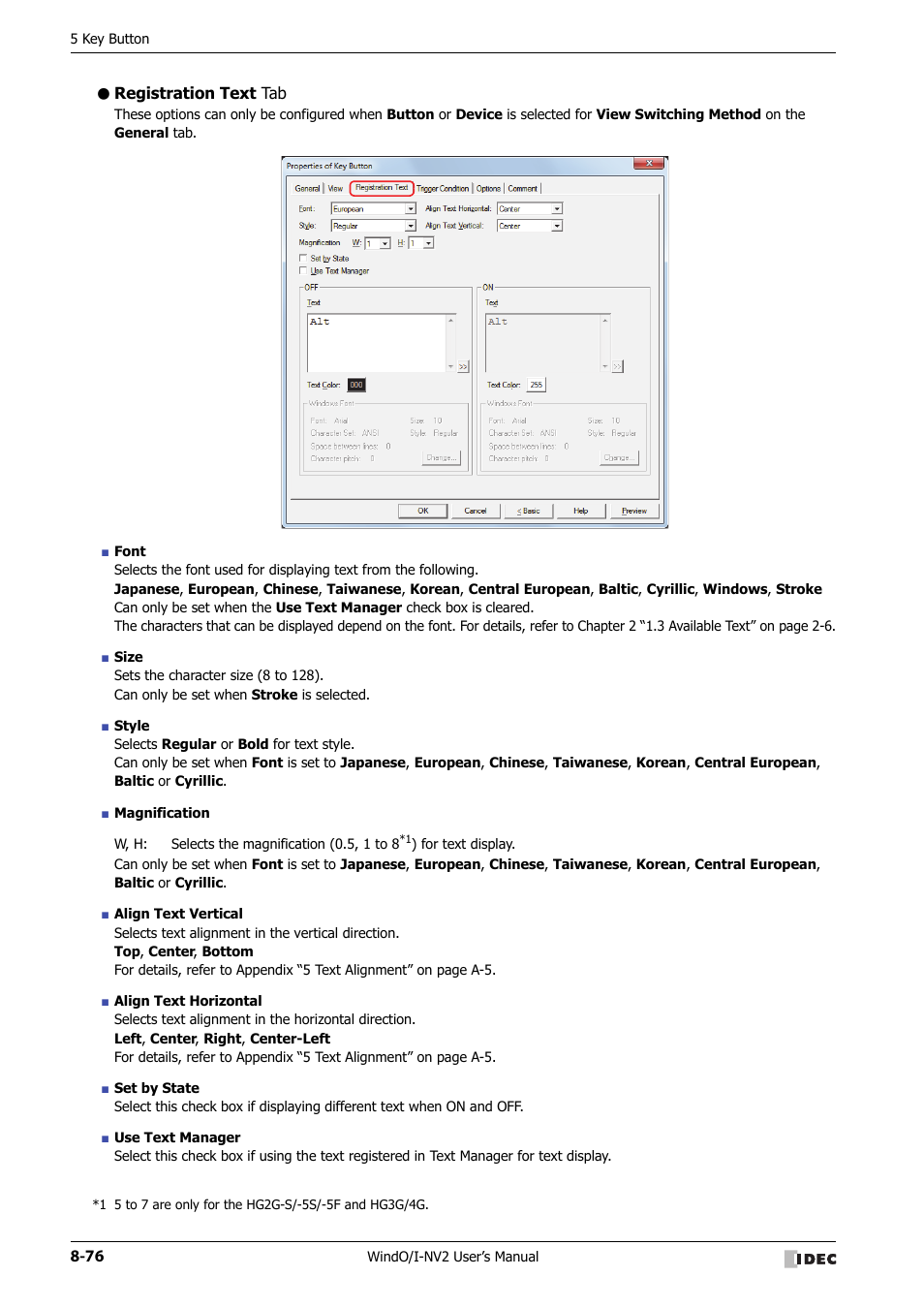 Registration text tab | IDEC High Performance Series User Manual | Page 400 / 1448