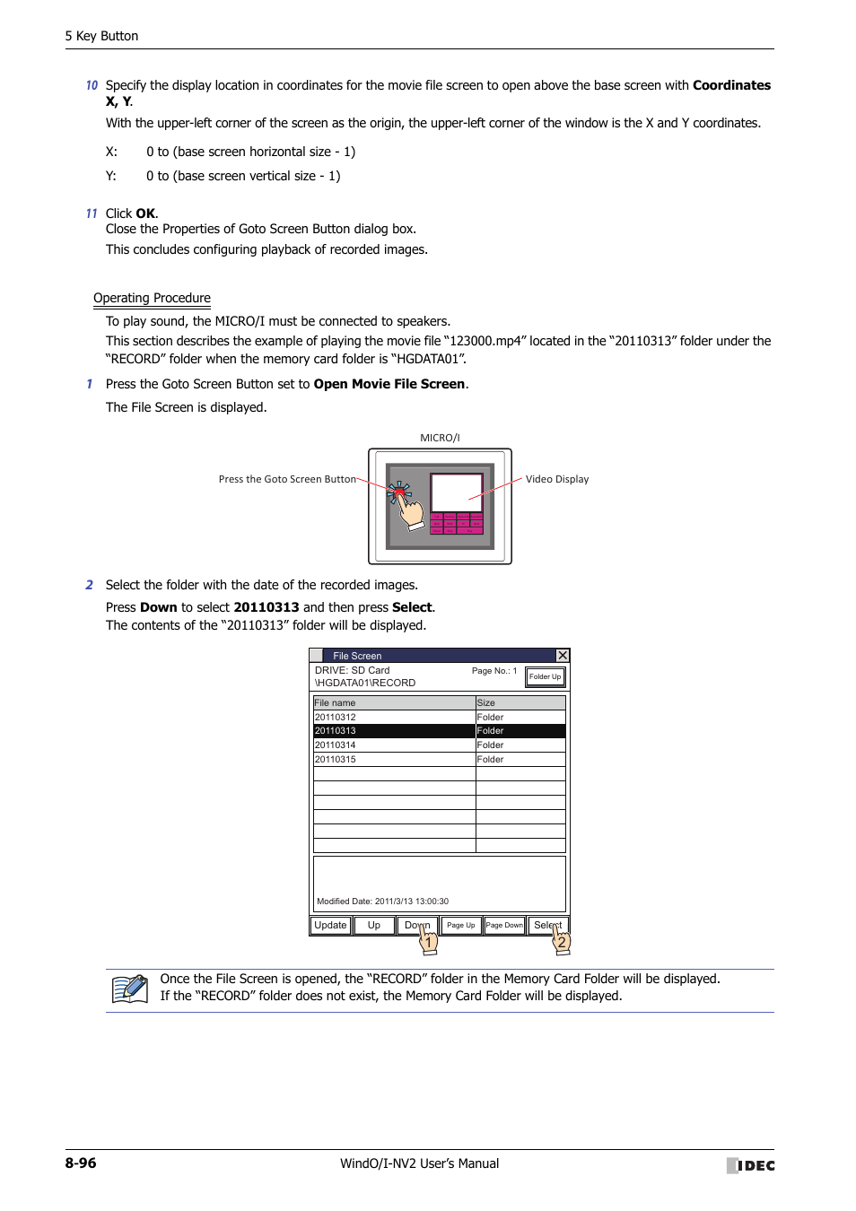 5 key button, Windo/i-nv2 user’s manual | IDEC High Performance Series User Manual | Page 420 / 1448