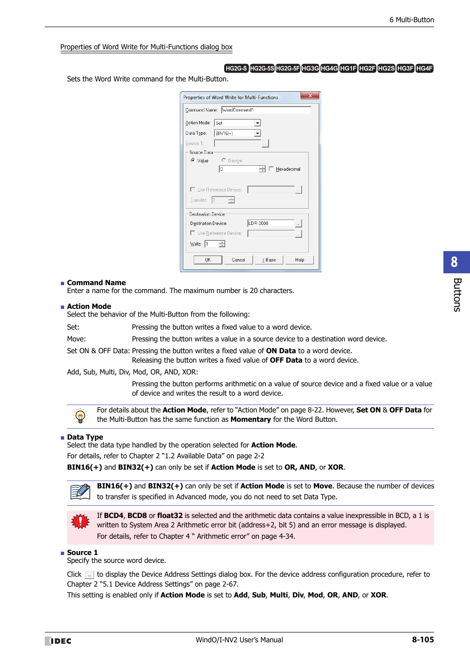 Bu tton s | IDEC High Performance Series User Manual | Page 429 / 1448