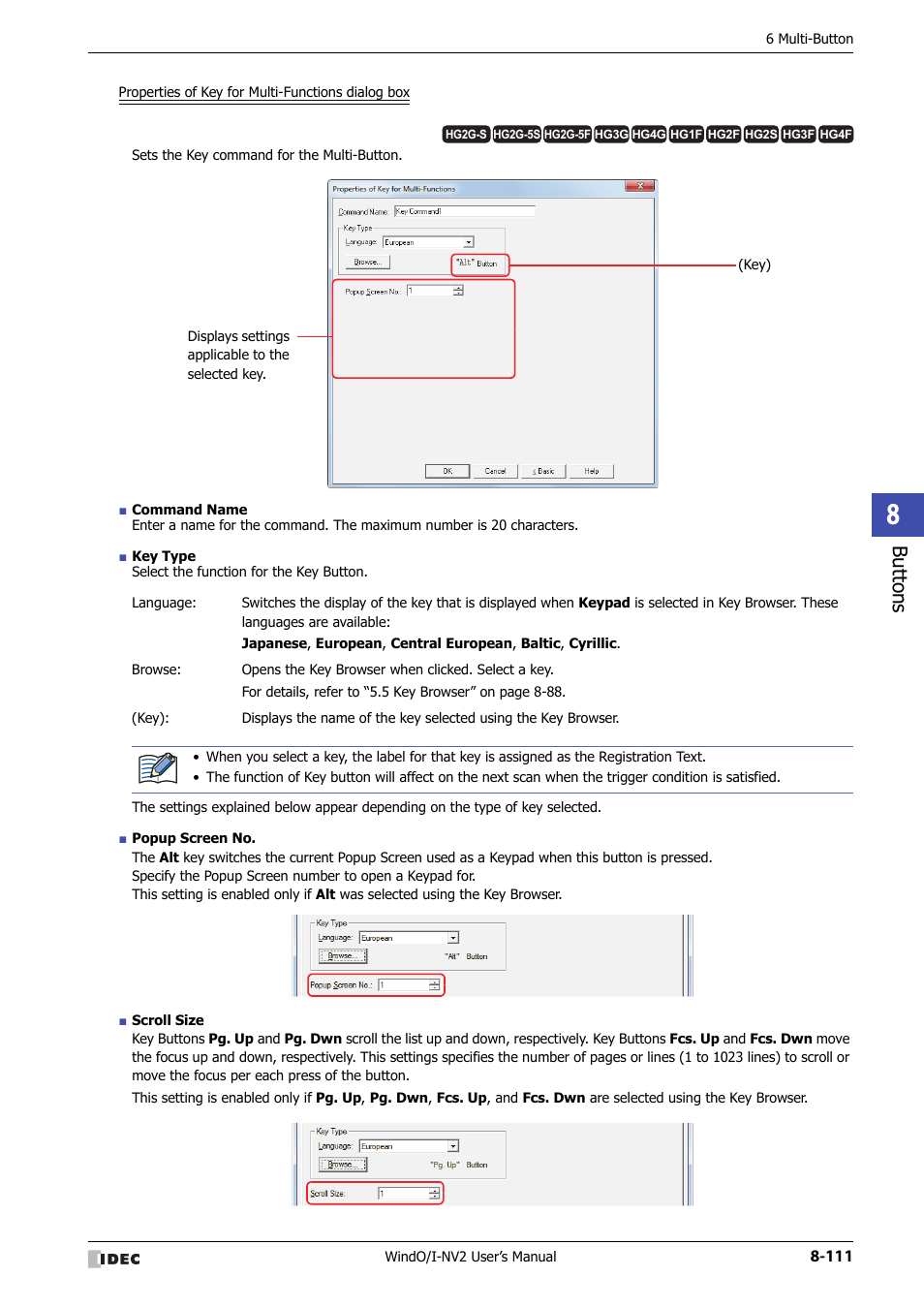 Bu tton s | IDEC High Performance Series User Manual | Page 435 / 1448