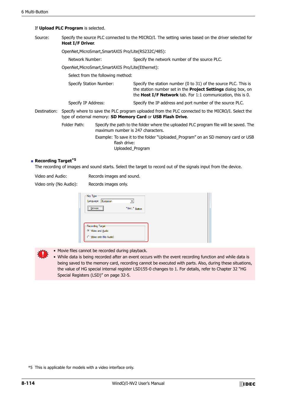 IDEC High Performance Series User Manual | Page 438 / 1448