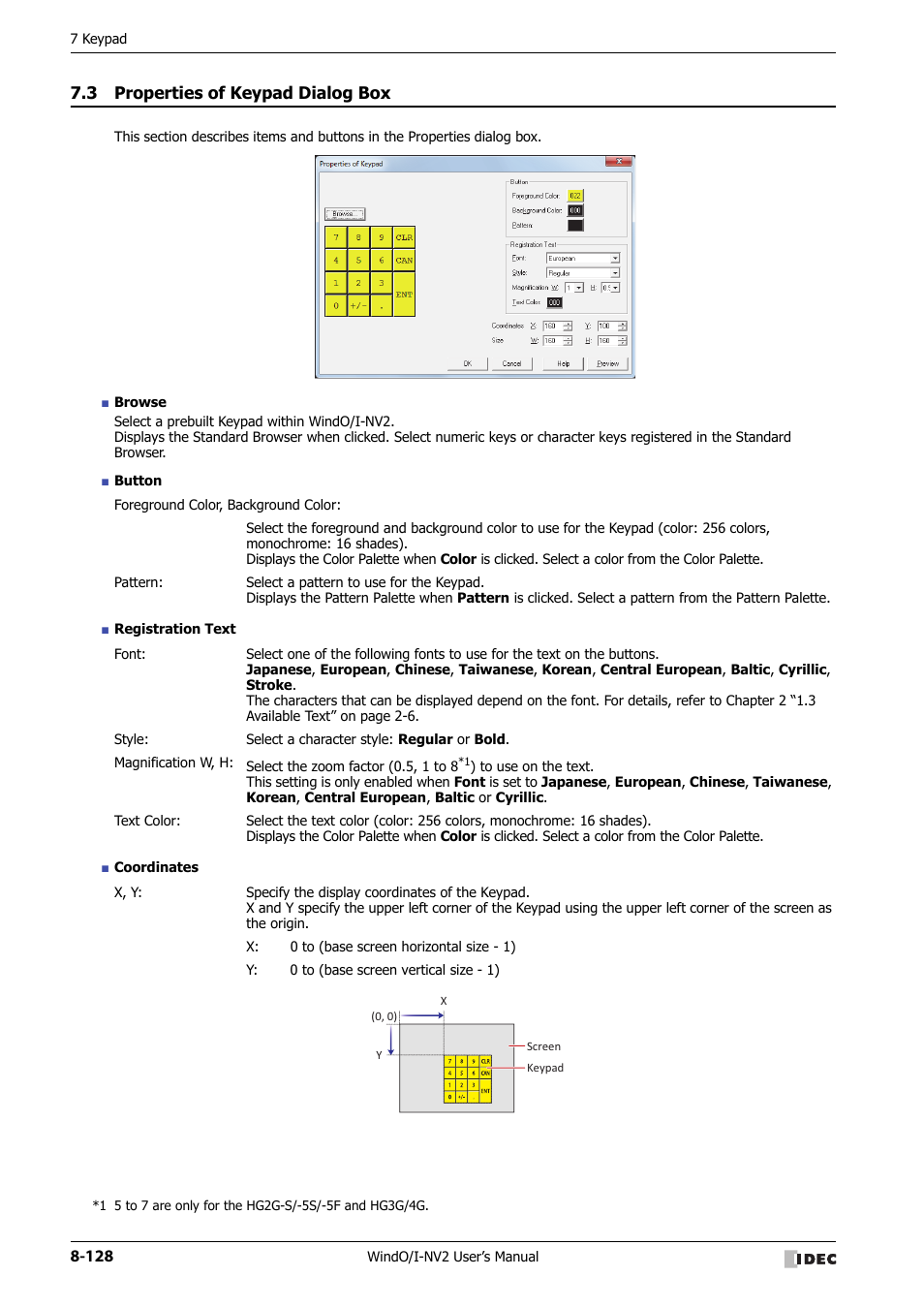 3 properties of keypad dialog box, Properties of keypad dialog box -128 | IDEC High Performance Series User Manual | Page 452 / 1448