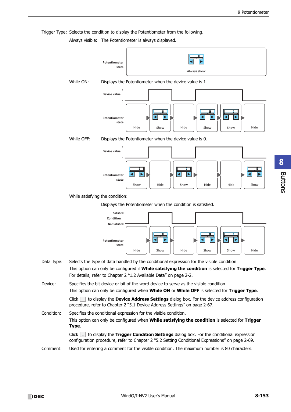 Bu tton s | IDEC High Performance Series User Manual | Page 477 / 1448