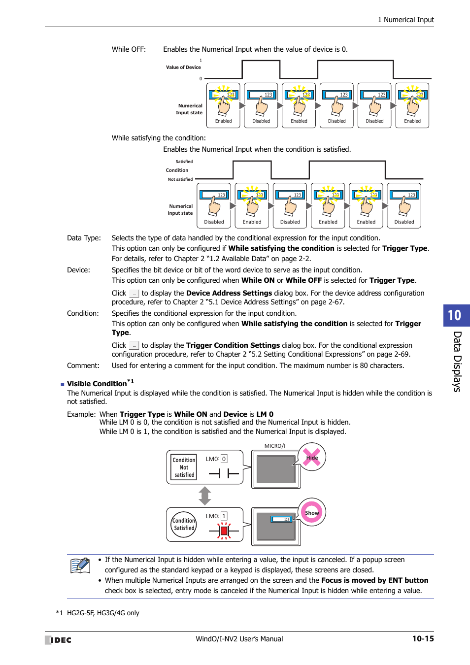 Data displa ys | IDEC High Performance Series User Manual | Page 527 / 1448