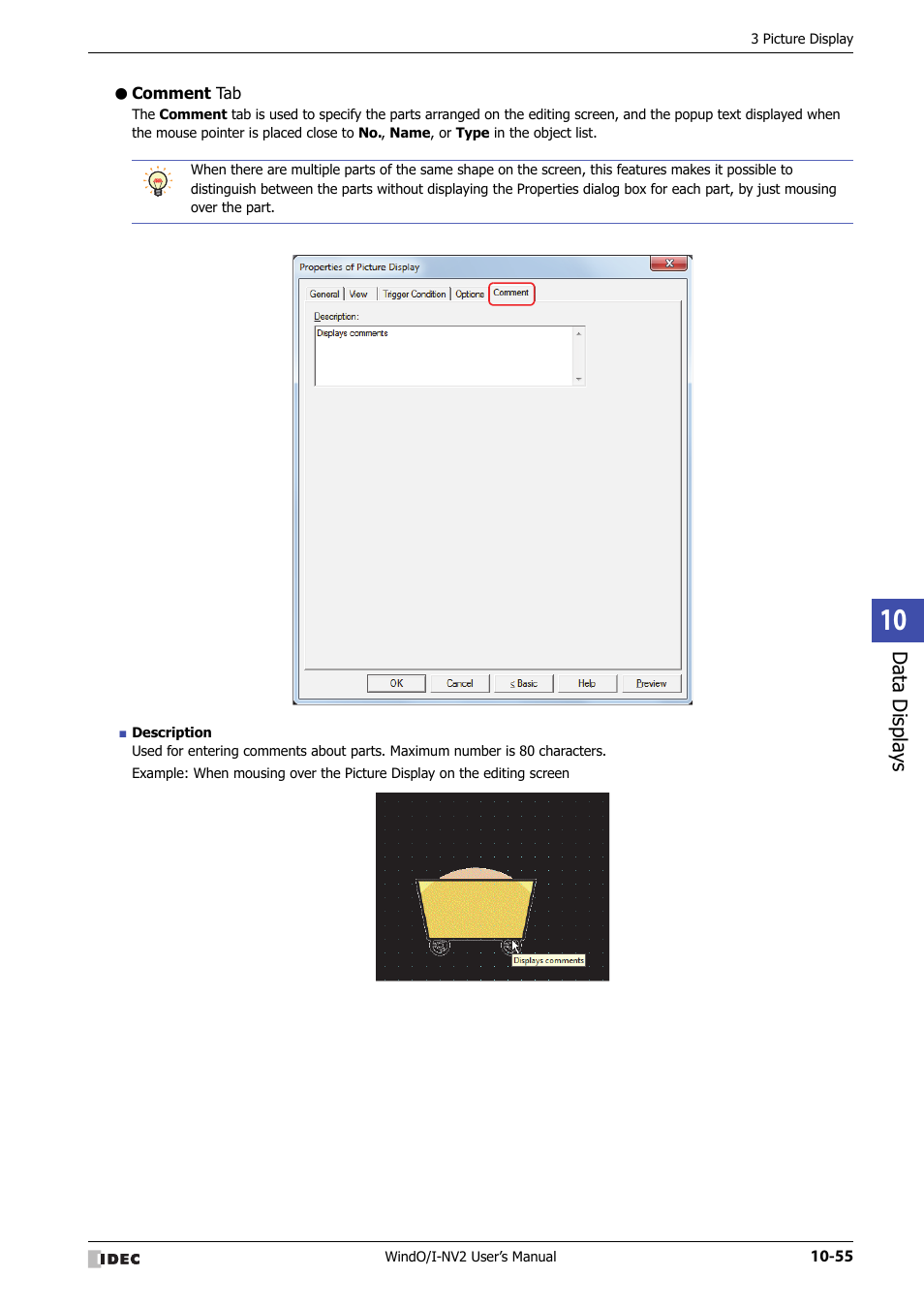 Comment tab | IDEC High Performance Series User Manual | Page 567 / 1448