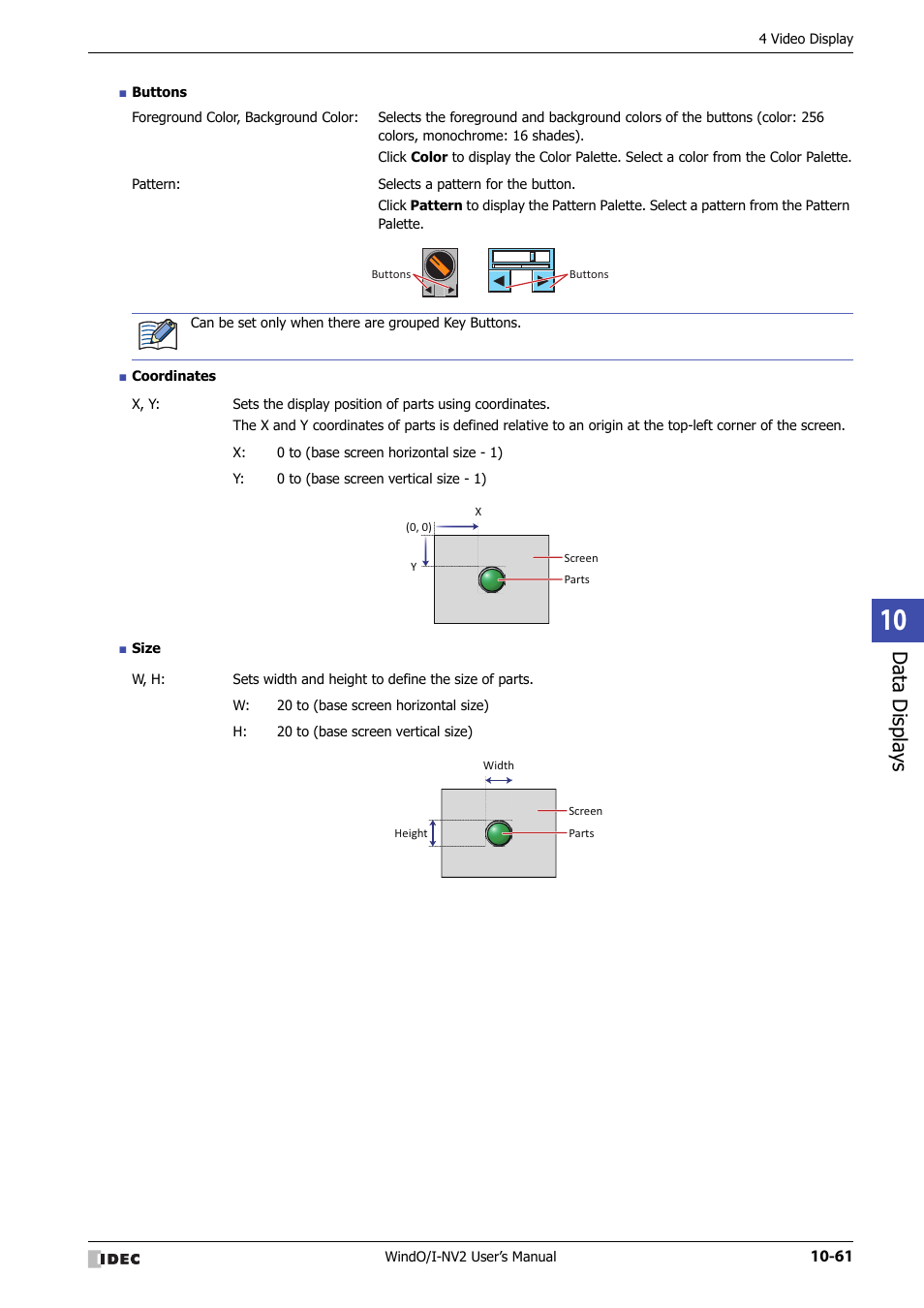 Data displa ys | IDEC High Performance Series User Manual | Page 573 / 1448