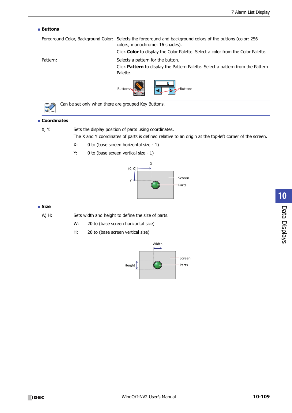 Data displa ys | IDEC High Performance Series User Manual | Page 621 / 1448