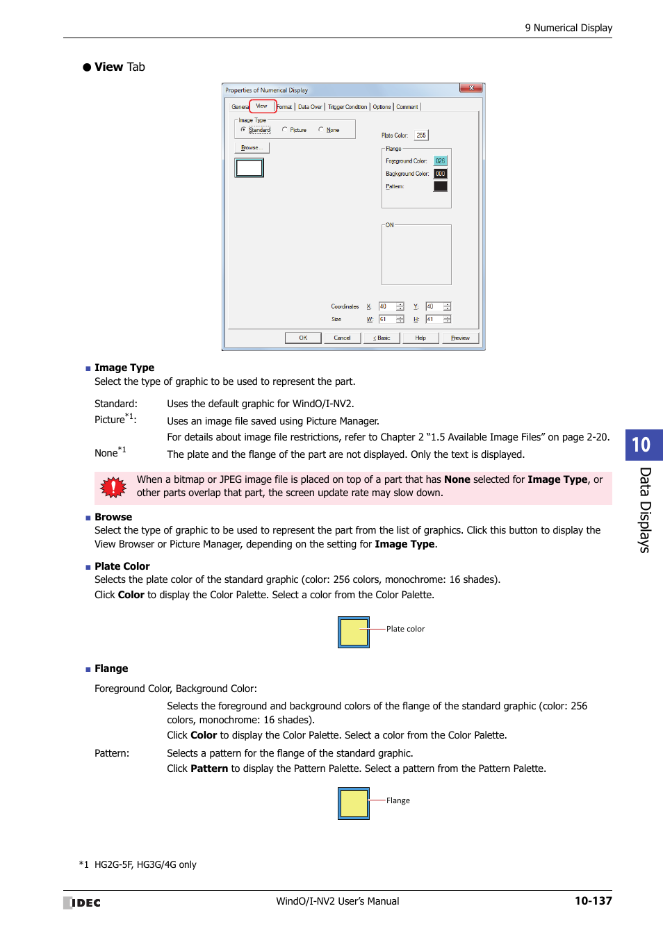 View tab, Data displa ys | IDEC High Performance Series User Manual | Page 649 / 1448