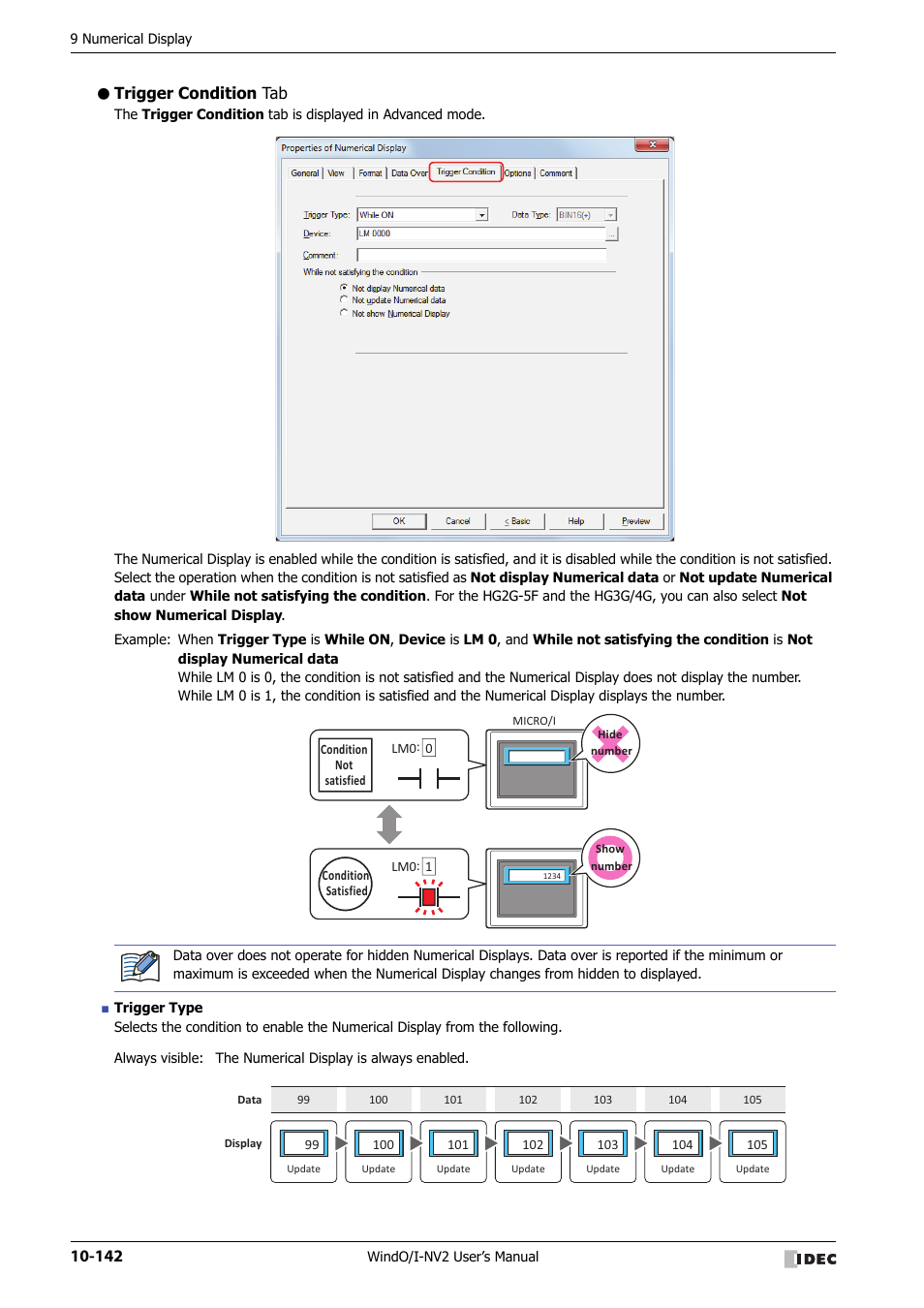 Trigger condition tab | IDEC High Performance Series User Manual | Page 654 / 1448