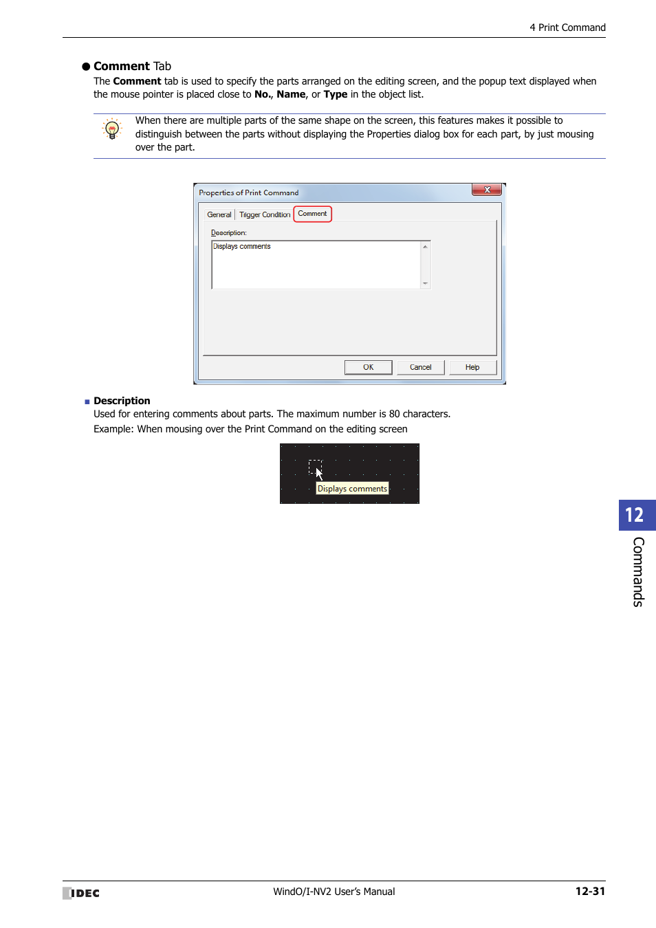 Comment tab | IDEC High Performance Series User Manual | Page 767 / 1448