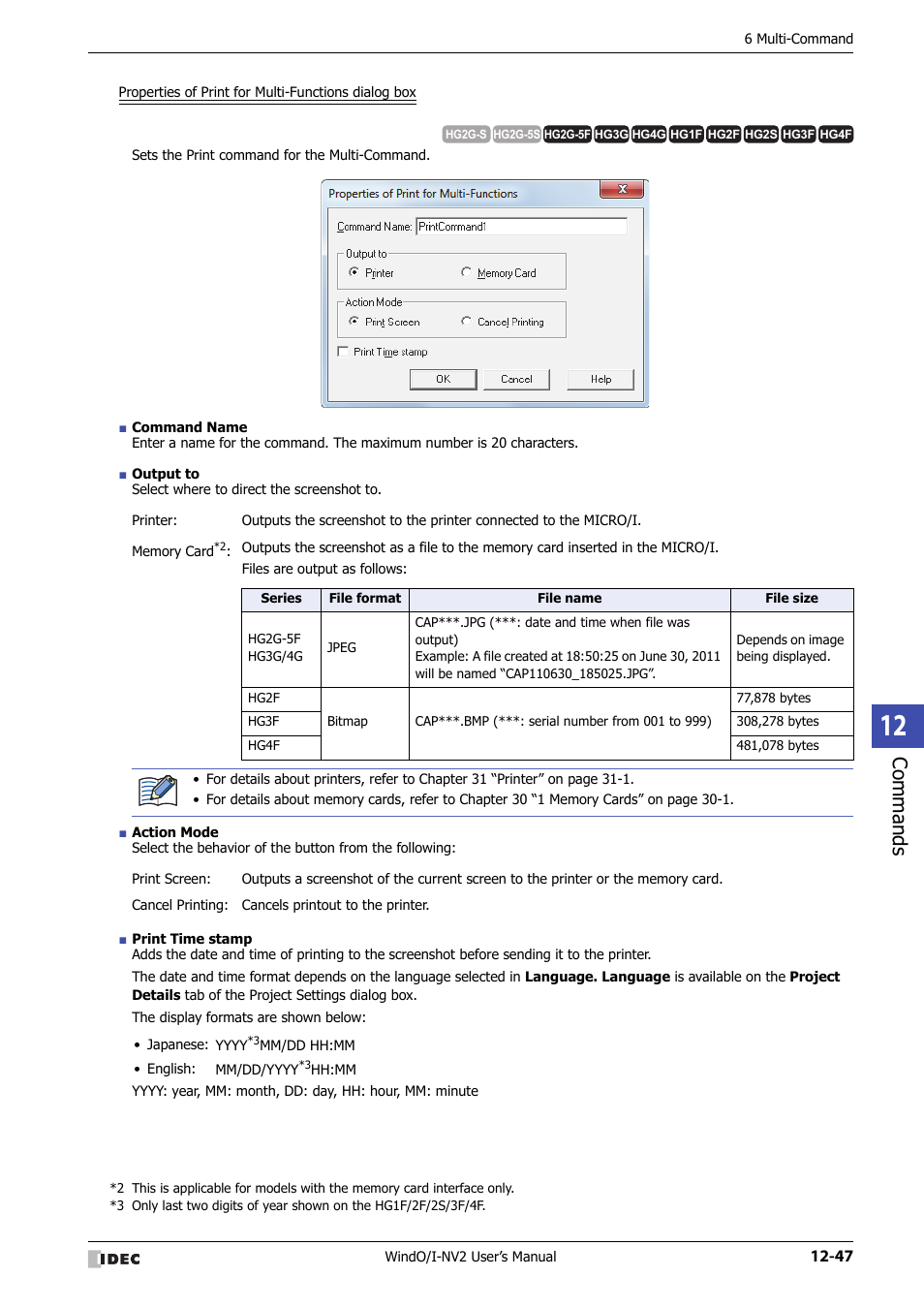 Commands | IDEC High Performance Series User Manual | Page 783 / 1448