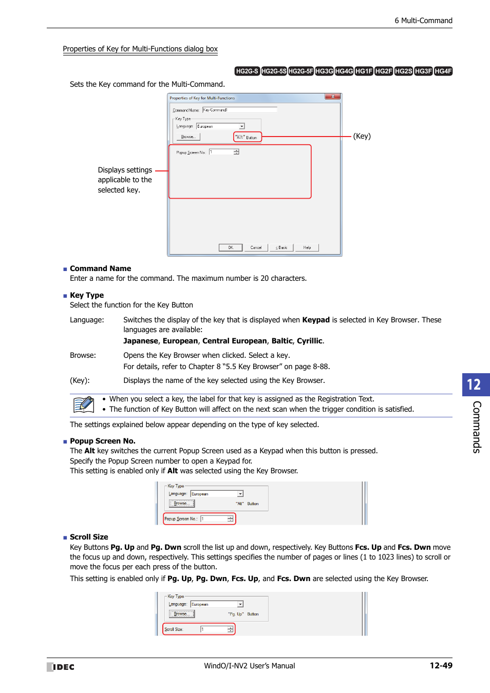 Commands | IDEC High Performance Series User Manual | Page 785 / 1448
