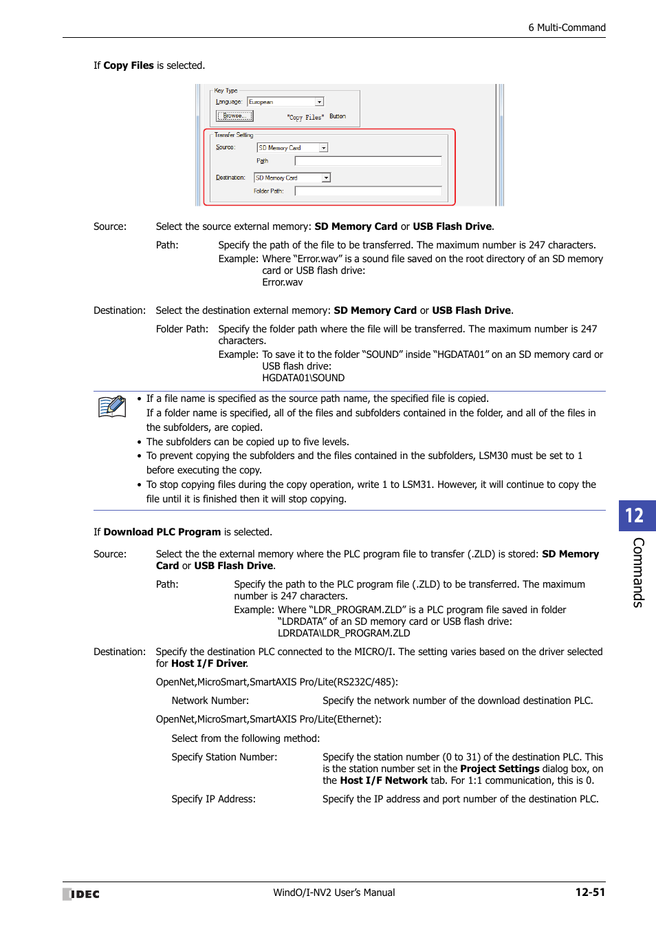 Commands | IDEC High Performance Series User Manual | Page 787 / 1448