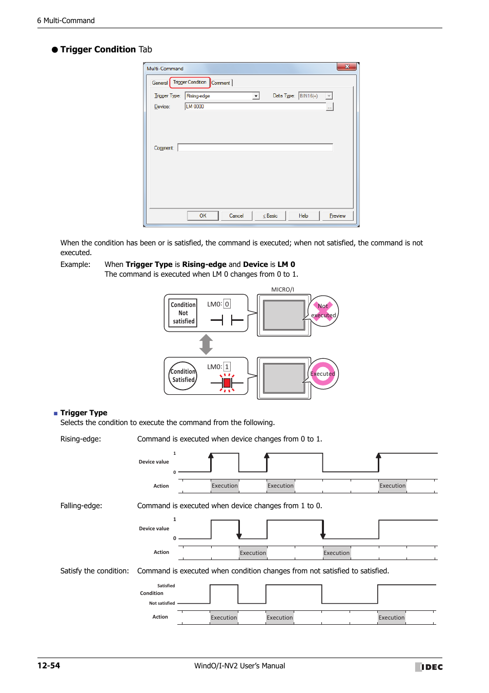 Trigger condition tab | IDEC High Performance Series User Manual | Page 790 / 1448