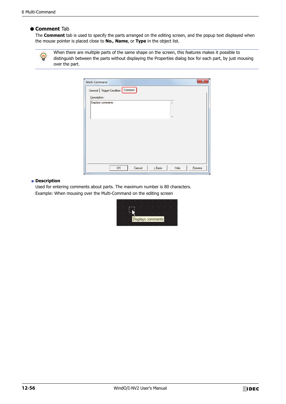 Comment tab | IDEC High Performance Series User Manual | Page 792 / 1448