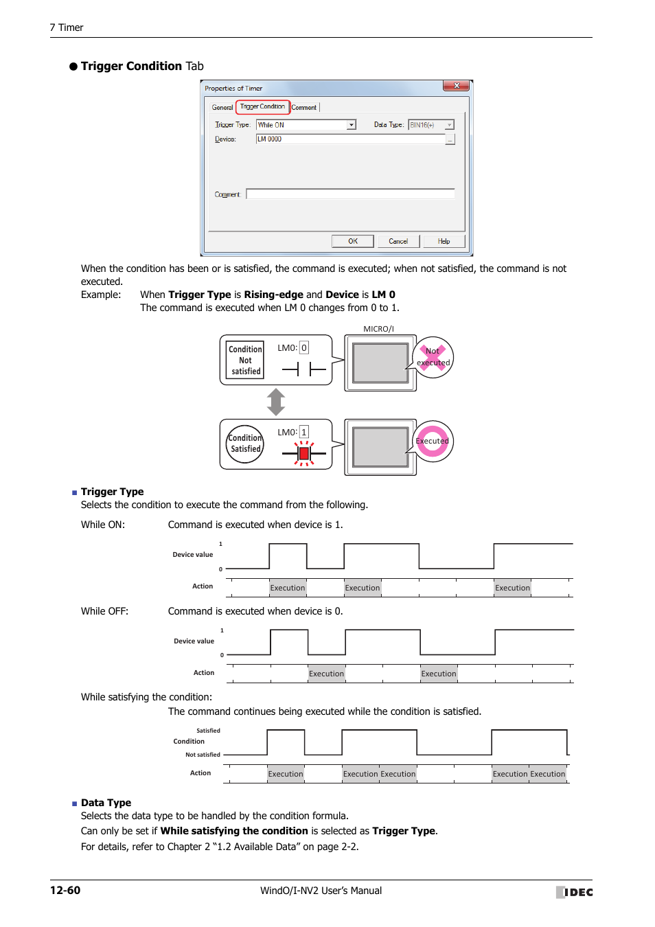 Trigger condition tab | IDEC High Performance Series User Manual | Page 796 / 1448