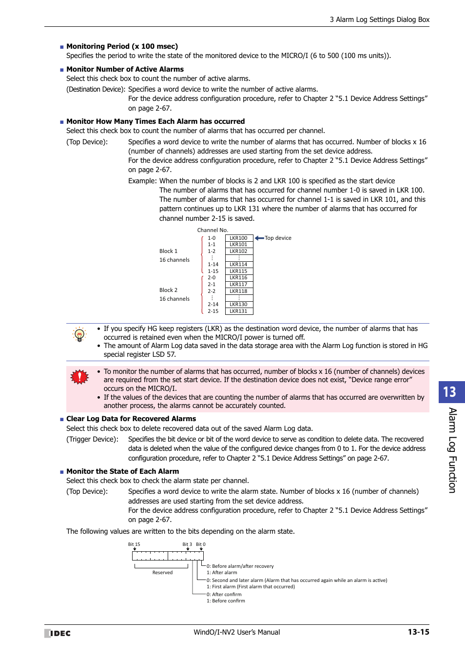 Alarm log function | IDEC High Performance Series User Manual | Page 813 / 1448