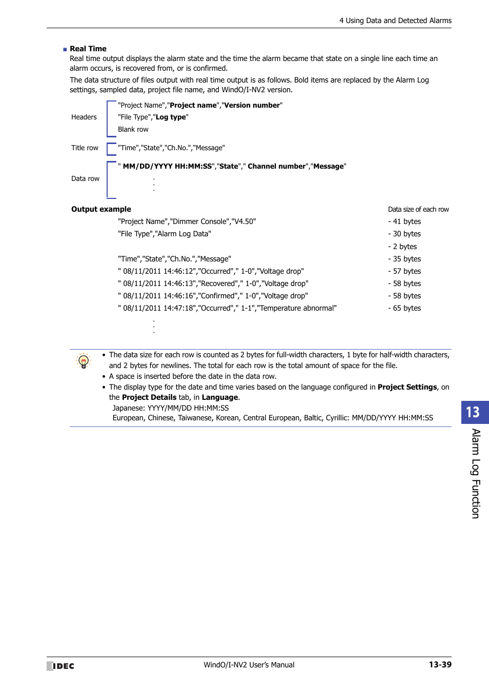 Alarm log function | IDEC High Performance Series User Manual | Page 837 / 1448