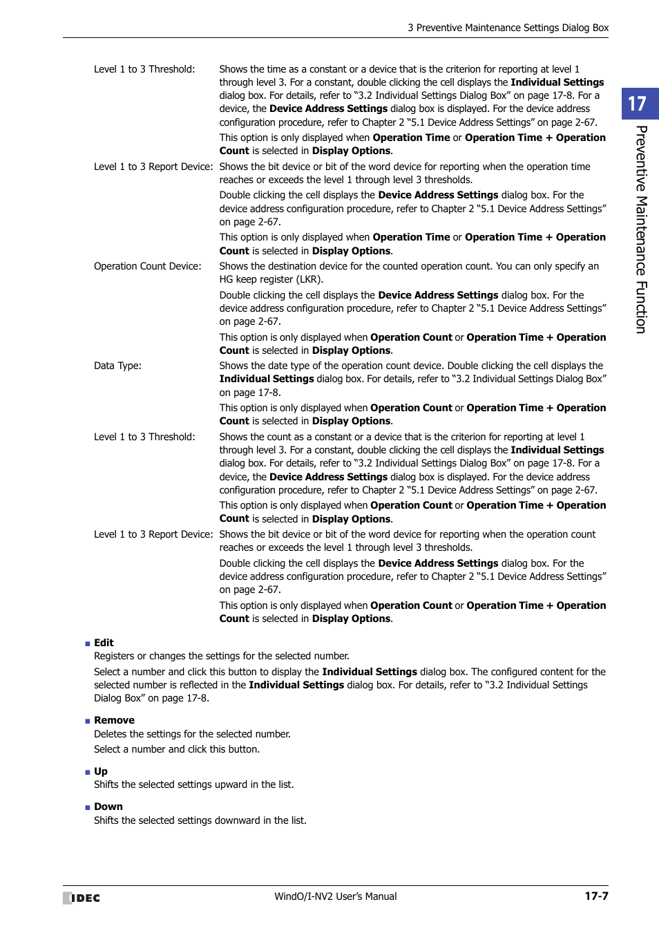 Pr ev entiv e mainte nanc e function | IDEC High Performance Series User Manual | Page 915 / 1448