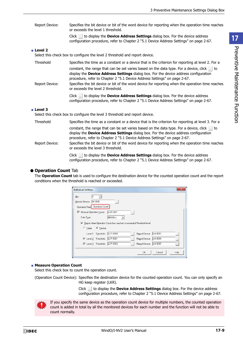 Operation count tab, Pr ev entiv e mainte nanc e function | IDEC High Performance Series User Manual | Page 917 / 1448