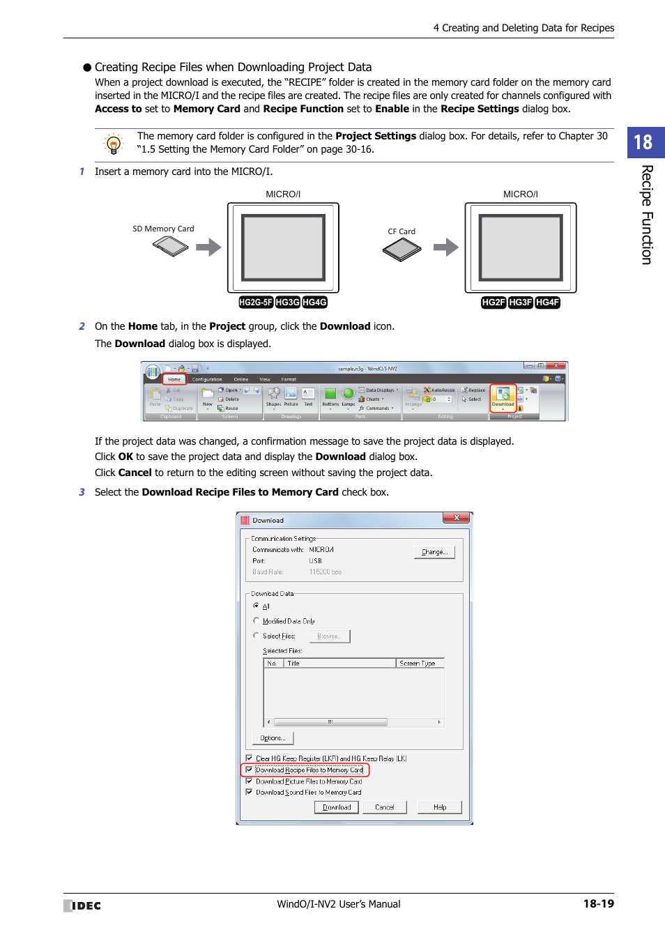 Rec ipe func tion | IDEC High Performance Series User Manual | Page 945 / 1448