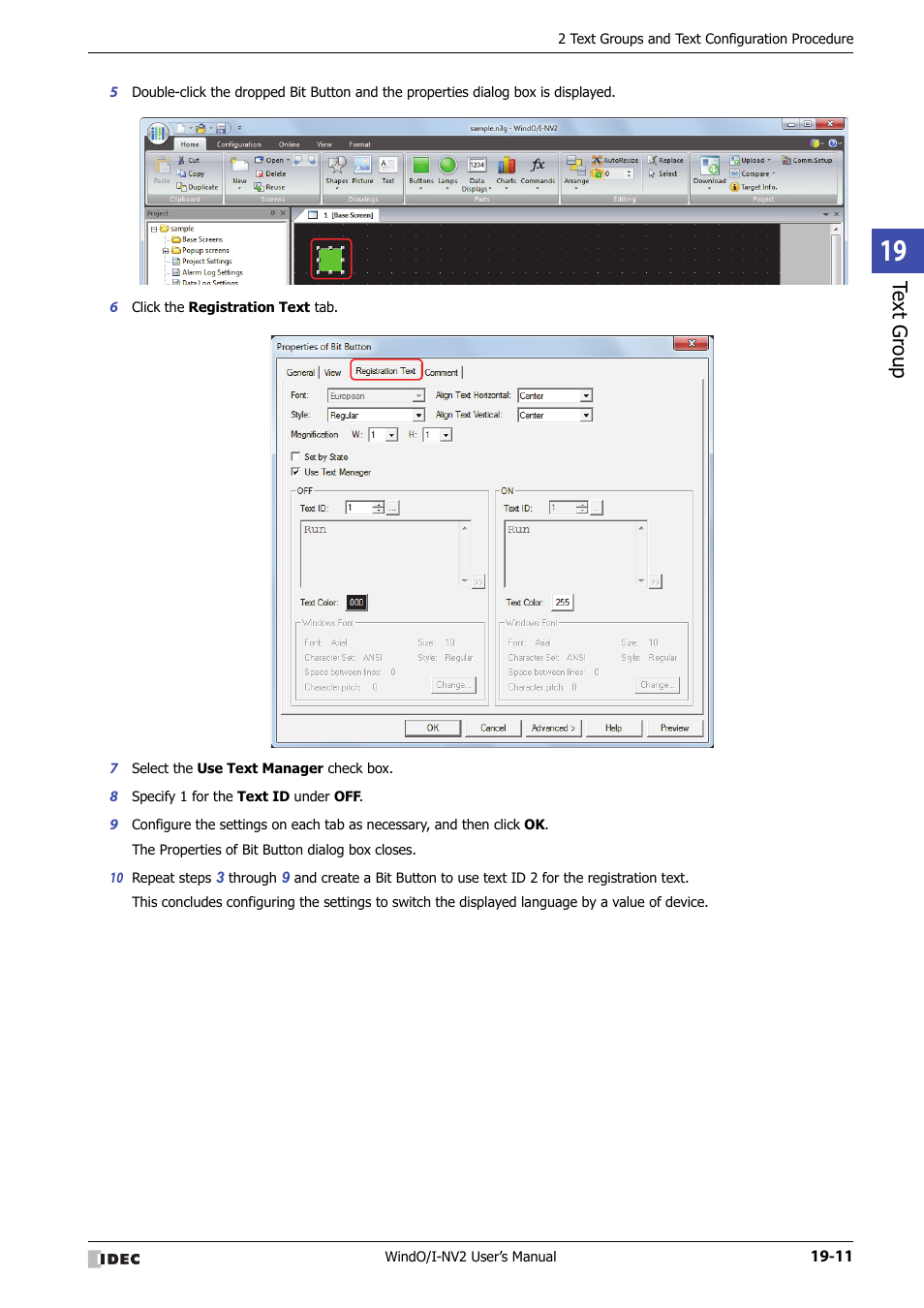 Te xt g ro up | IDEC High Performance Series User Manual | Page 959 / 1448