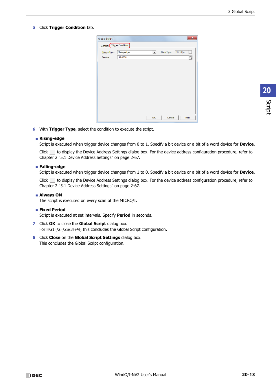 Script | IDEC High Performance Series User Manual | Page 977 / 1448