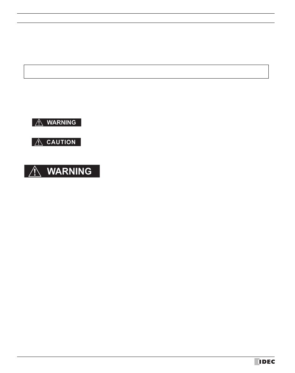 Safety precautations, Iexternal device setup manual | IDEC High Performance Series User Manual | Page 2 / 680