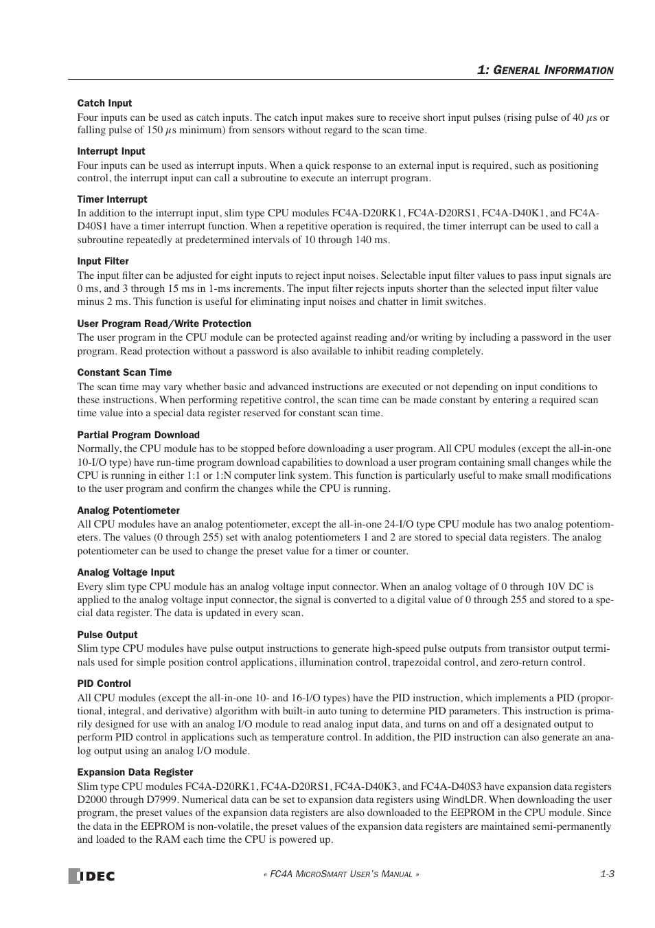 IDEC MicroSmart User Manual | Page 15 / 525