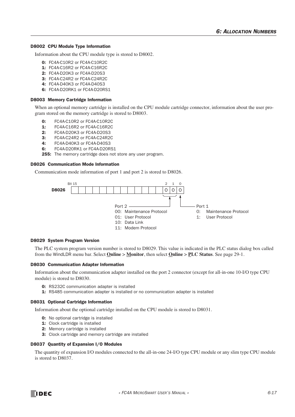 IDEC MicroSmart User Manual | Page 181 / 525