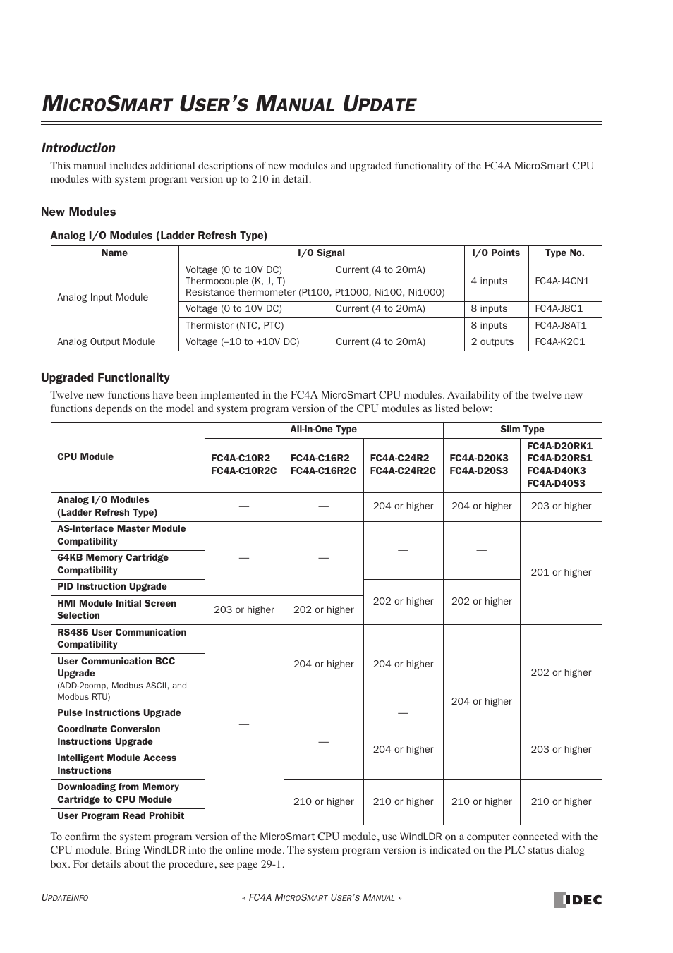 Icro, Mart, Anual | Pdate | IDEC MicroSmart User Manual | Page 2 / 525