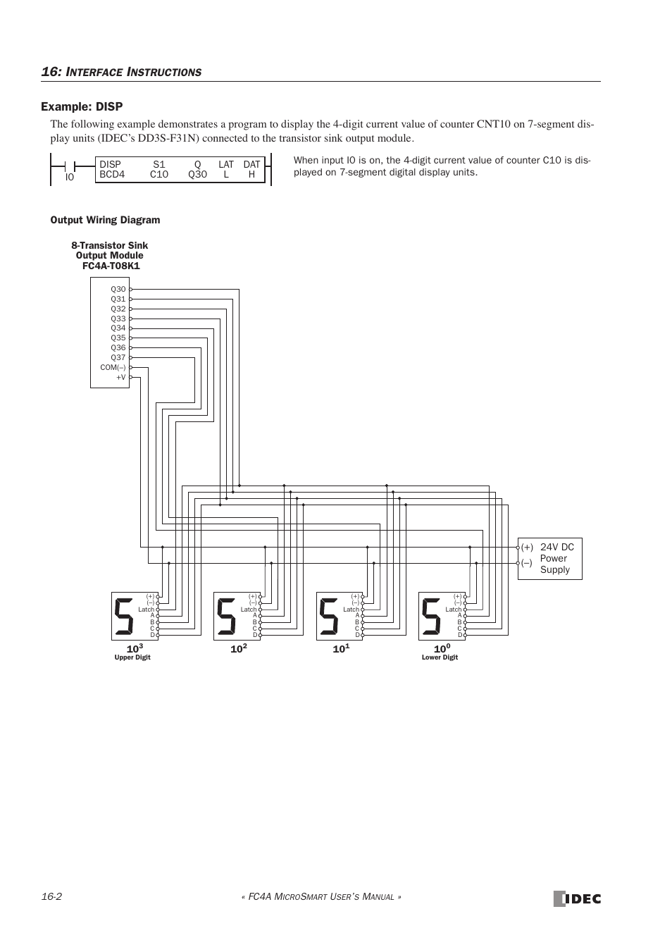 Example: disp | IDEC MicroSmart User Manual | Page 276 / 525