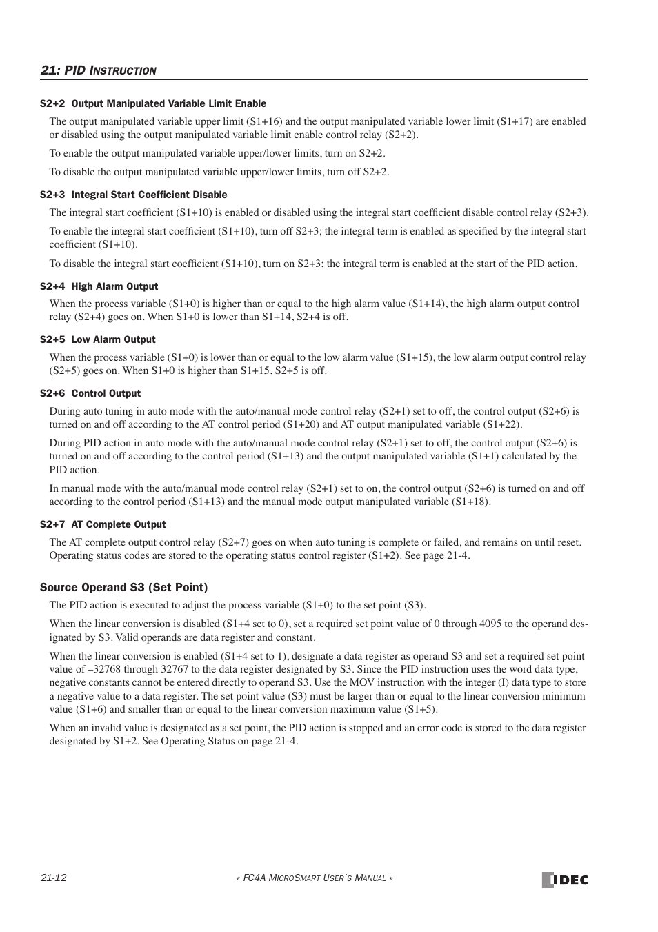 Pid i | IDEC MicroSmart User Manual | Page 368 / 525