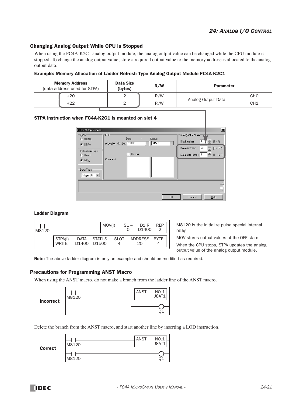 I/o c | IDEC MicroSmart User Manual | Page 407 / 525