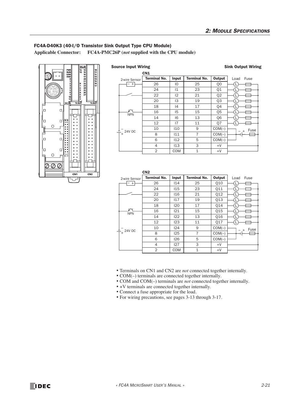 IDEC MicroSmart User Manual | Page 41 / 525