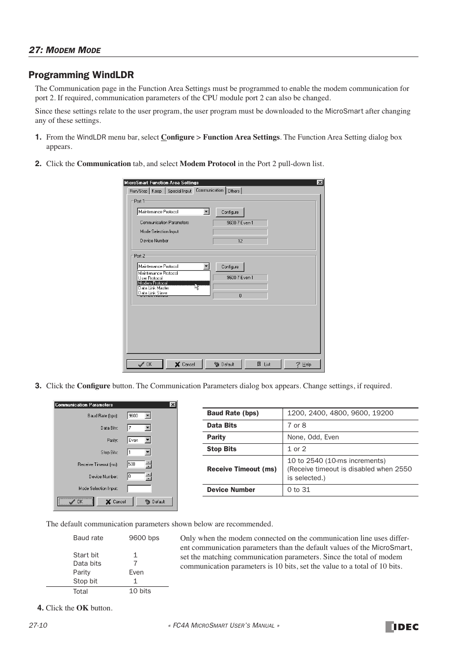 Programming windldr, Programming windldr -10 | IDEC MicroSmart User Manual | Page 436 / 525