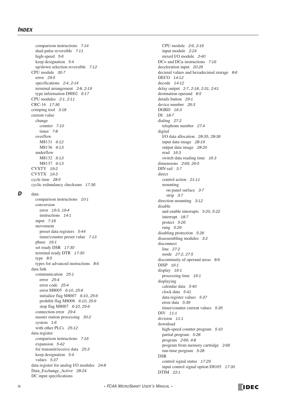 IDEC MicroSmart User Manual | Page 516 / 525